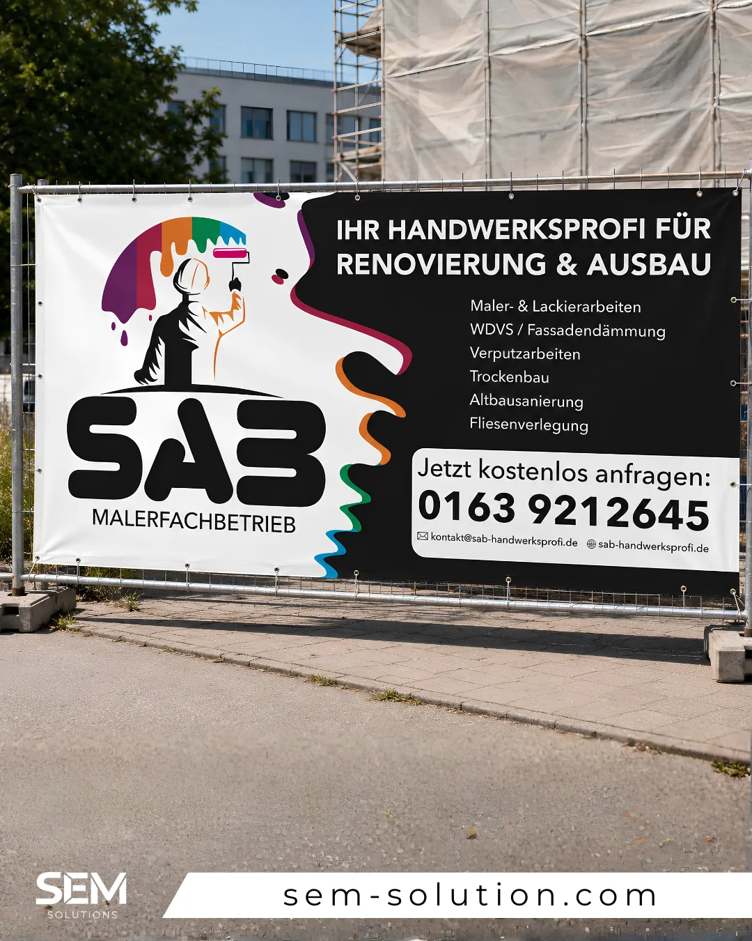 Bauzaunbanner von SEM Solutions